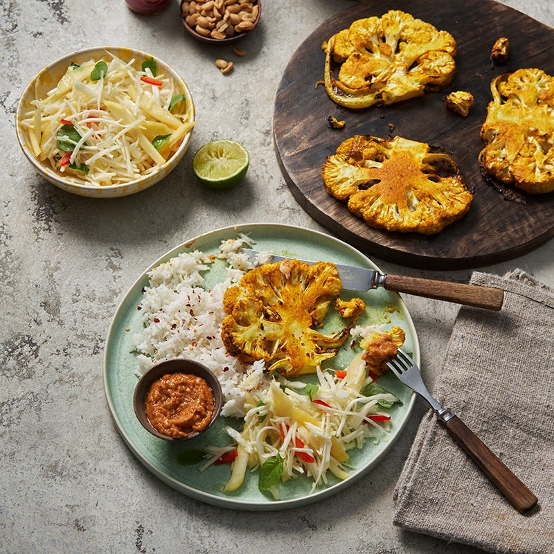 ViktVäktarna - Blomkål satay med mangosallad