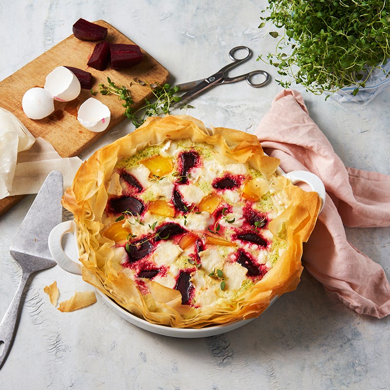 ViktVäktarna - Filodegspaj med broccoli, betor och chèvre