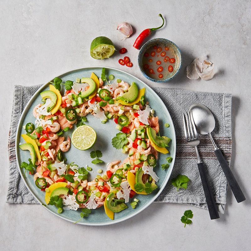 ViktVäktarna - Ceviche med lax och räkor
