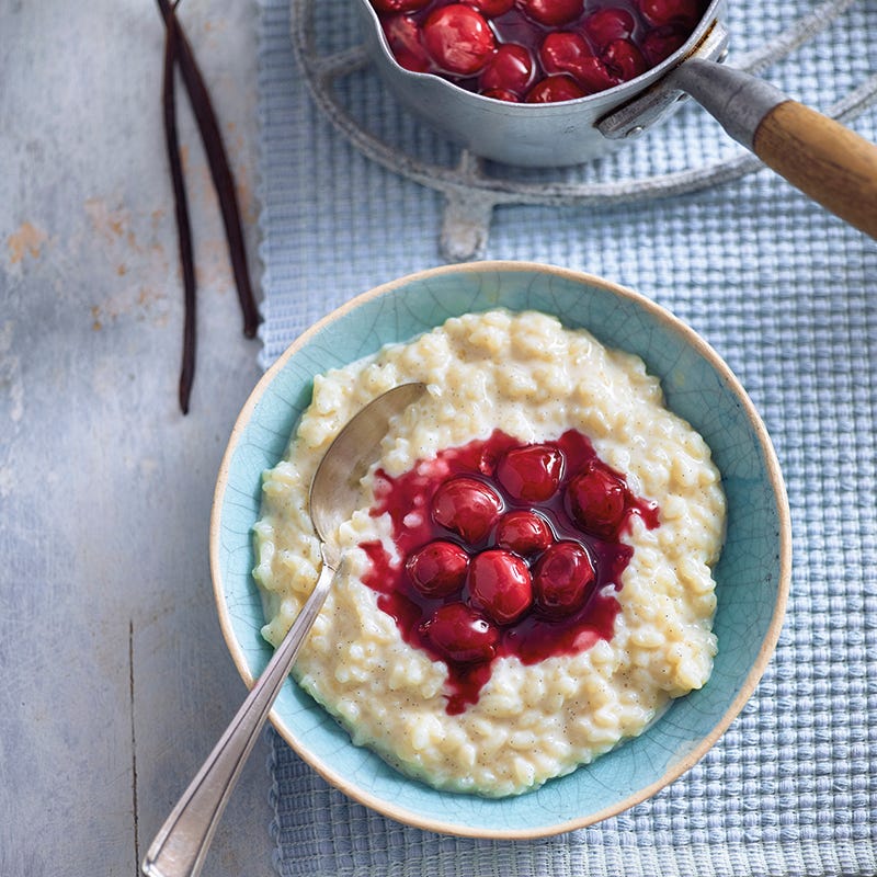 Foto van Rijstepap met vanille en warme kersen door WW
