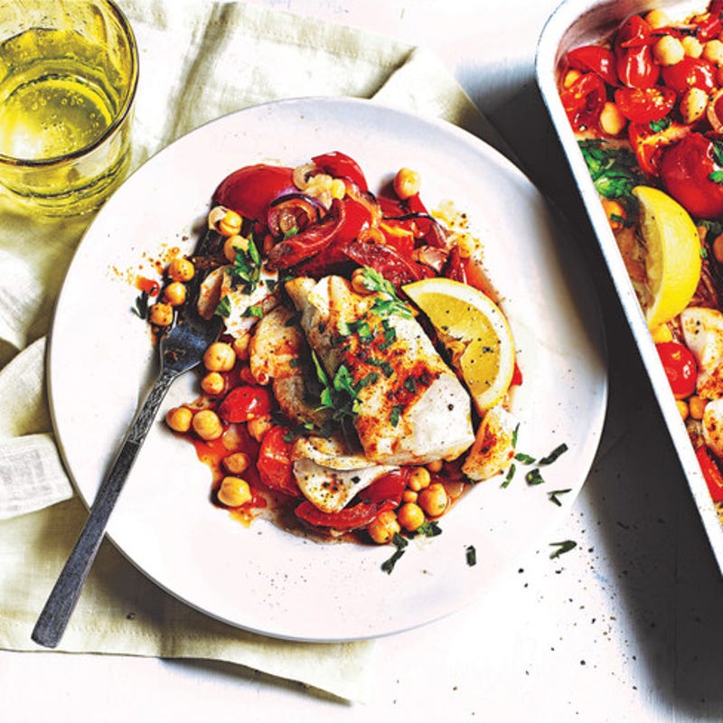 Photo de/du Cabillaud, chorizo et pois chiches au four par WW