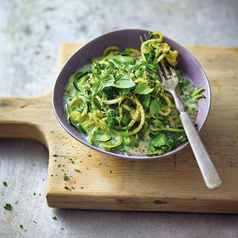 Foto van Courgetti in een kruidige kaassaus door WW