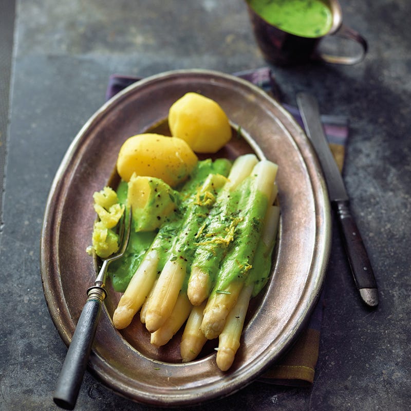 Foto van Asperges met erwten-citroensaus door WW