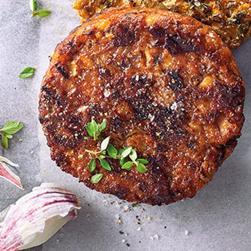 Kichererbsenpatty mit Pilzen