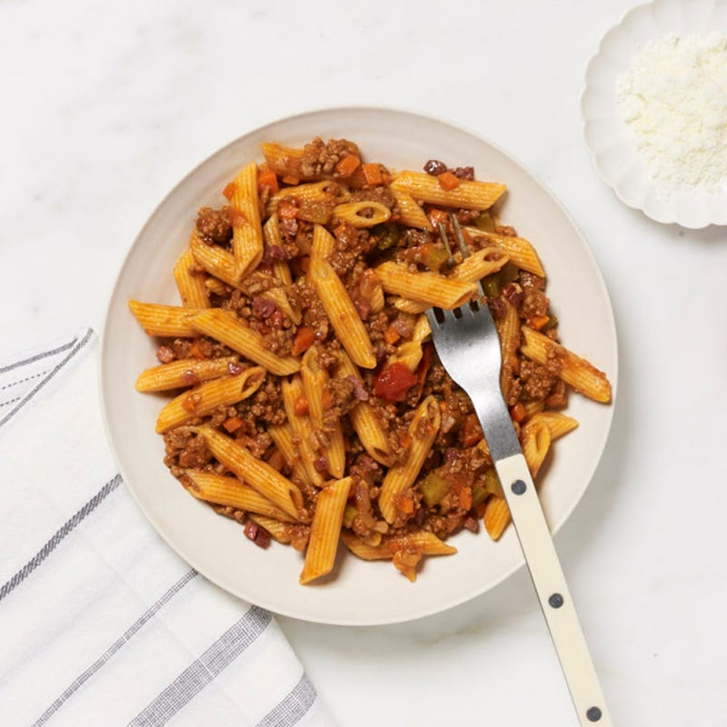 Photo of Penne with homemade Bolognese sauce by WW