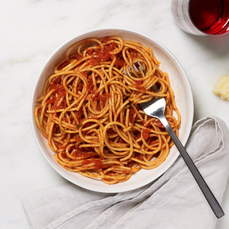 Photo of Spaghetti with homemade tomato sauce by WW