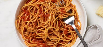 Spaghetti à la sauce tomate maison