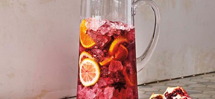 Winter-Spiced Pomegranate and Clementine Sangria