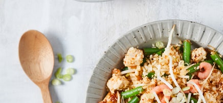 Nasi goreng met bloemkoolrijst