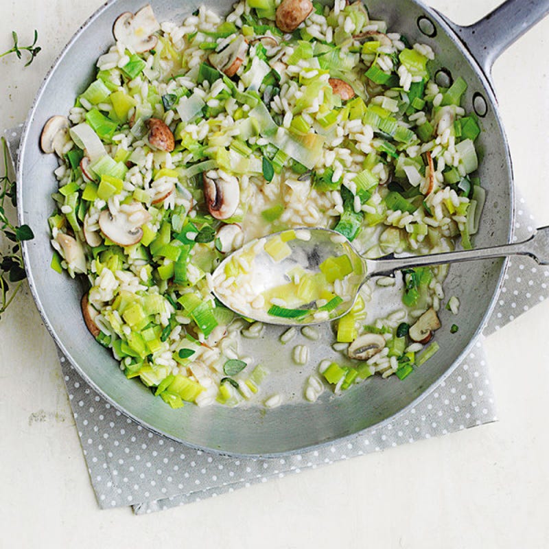 Photo de/du Risotto aux poireaux et champignons par WW