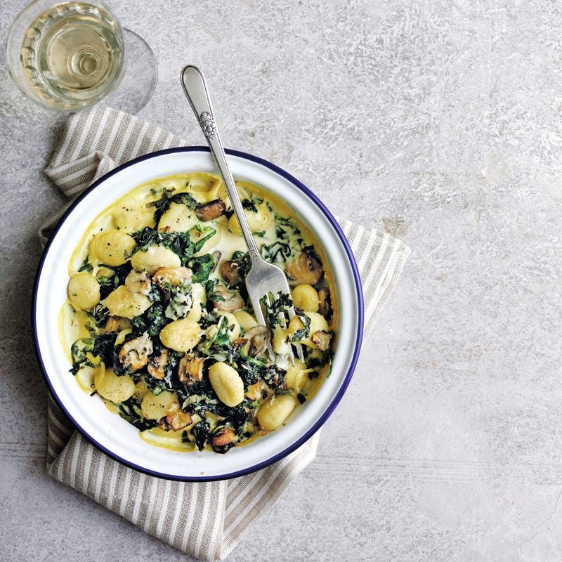 Photo de/du Gnocchis aux champignons et aux épinards par WW