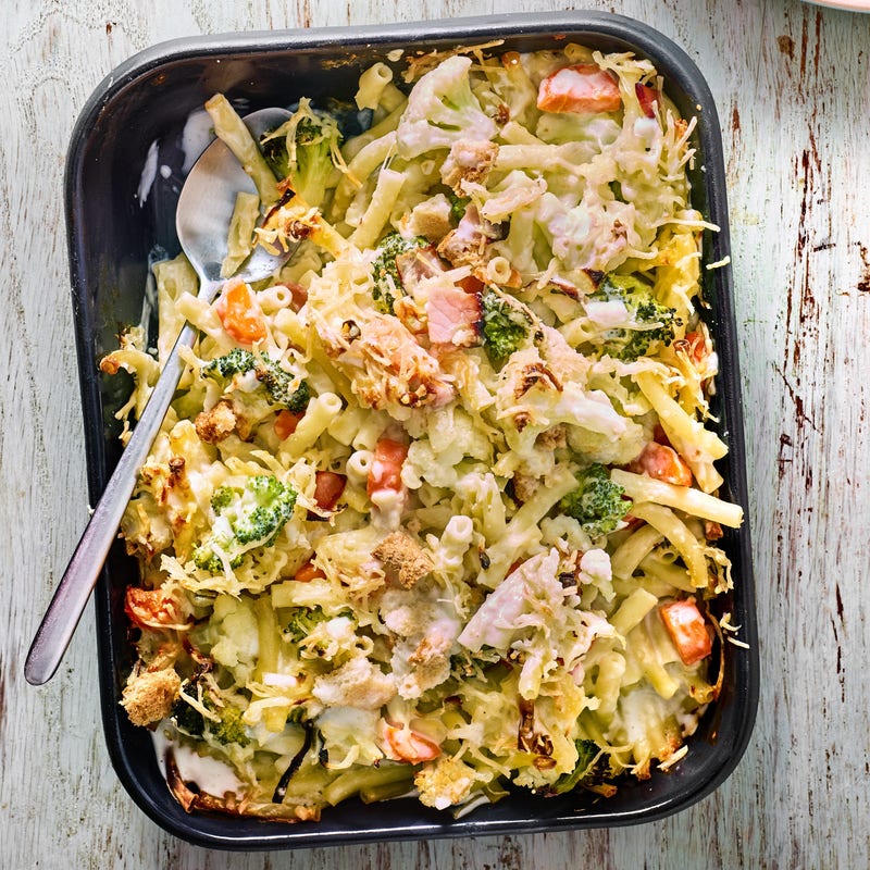 Gratin moelleux de pâtes au fromage