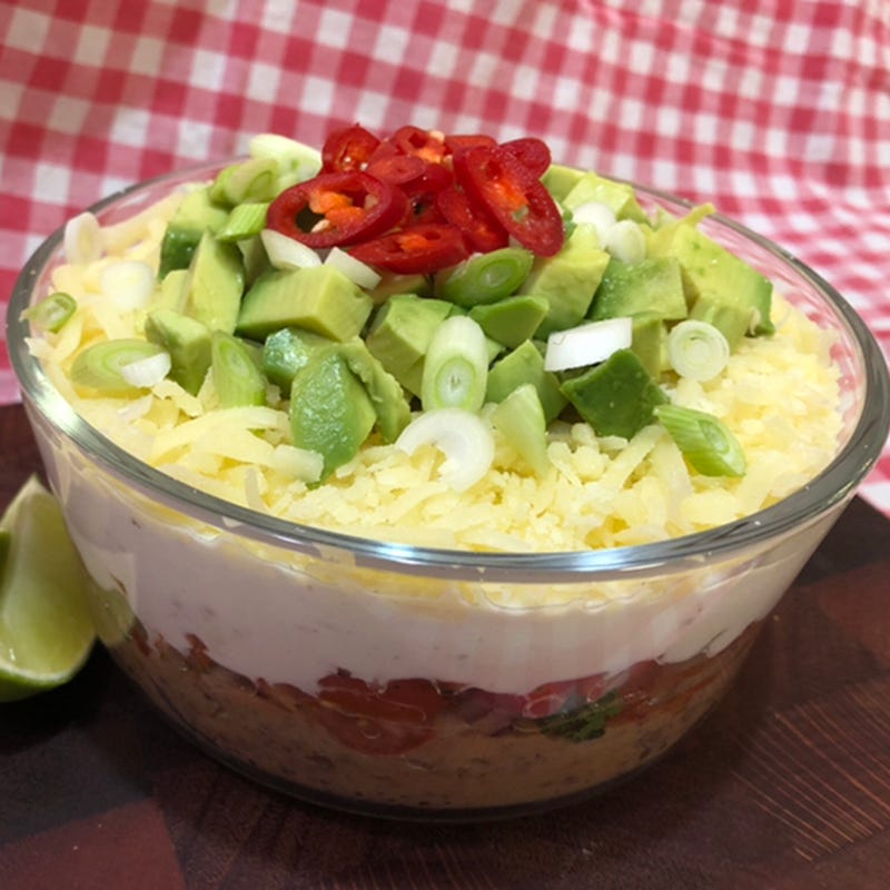 Anna's healthy layered Mexican dip