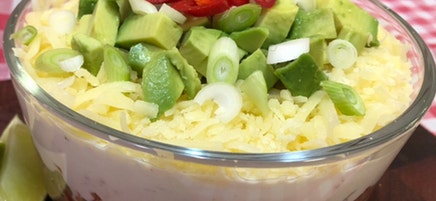 Anna's healthy layered Mexican dip