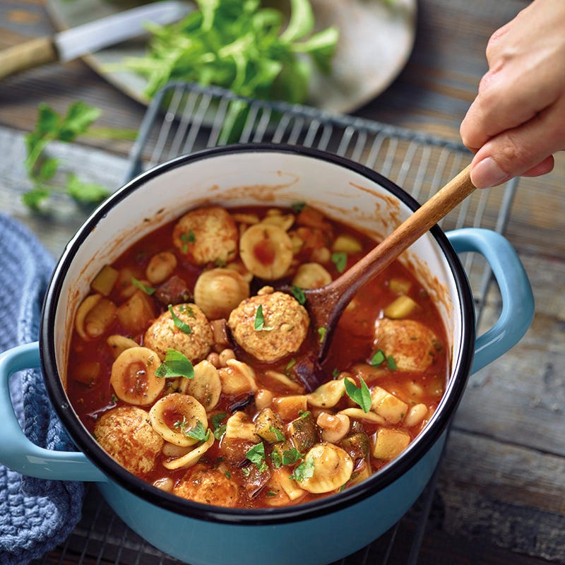 Photo de Soupe italienne, boulettes de poulet et orecchiettes prise par WW