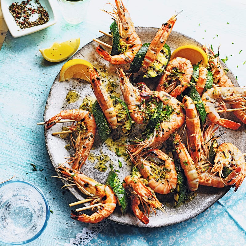 Photo de/du Gambas grillées, marinade provençale par WW