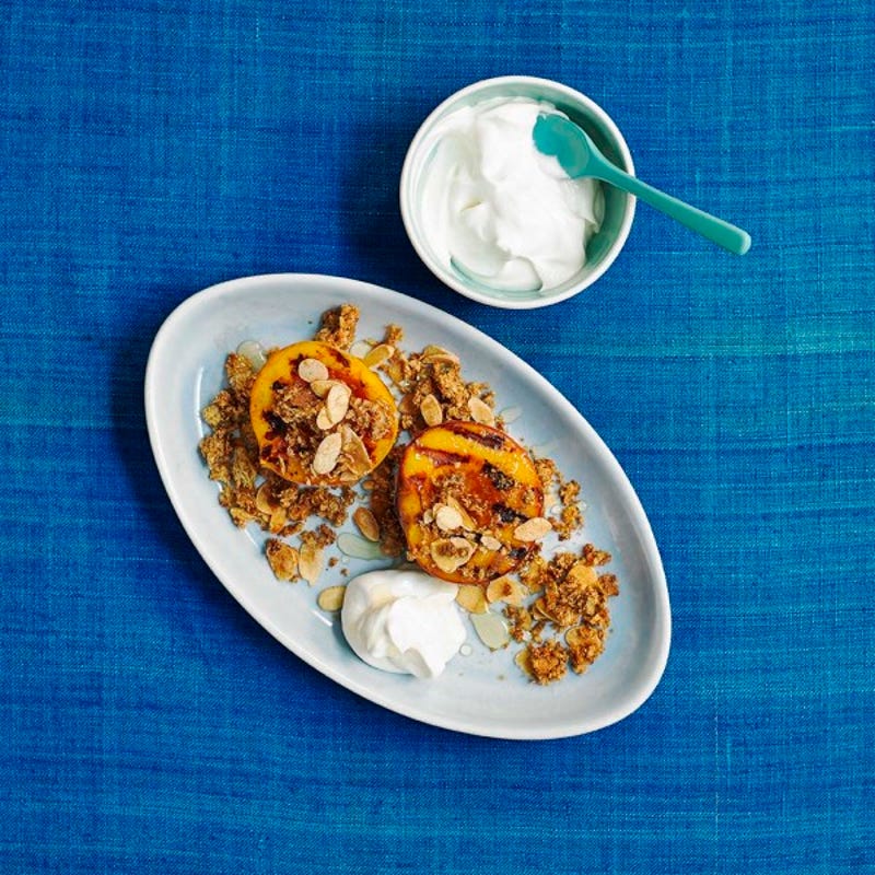 Photo de/du Pêches grillées façon crumble par WW