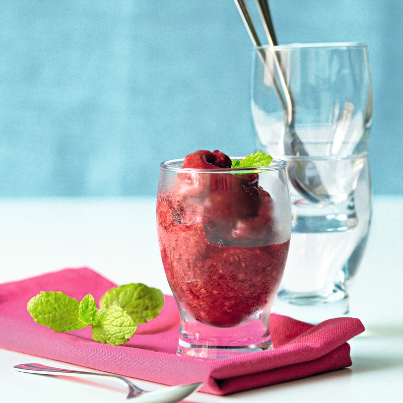 Photo de/du Sorbet framboise, menthe et vinaigre balsamique par WW