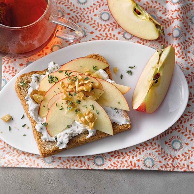Foto van Boterham met appel en geitenkaas door WW