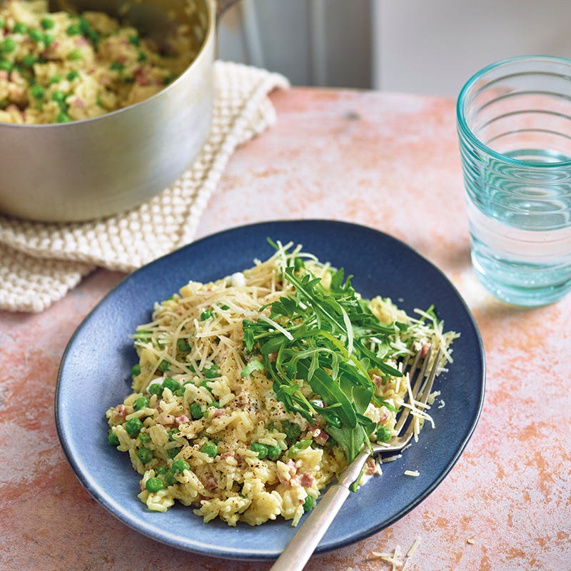 Foto van Risotto met erwten en ham door WW