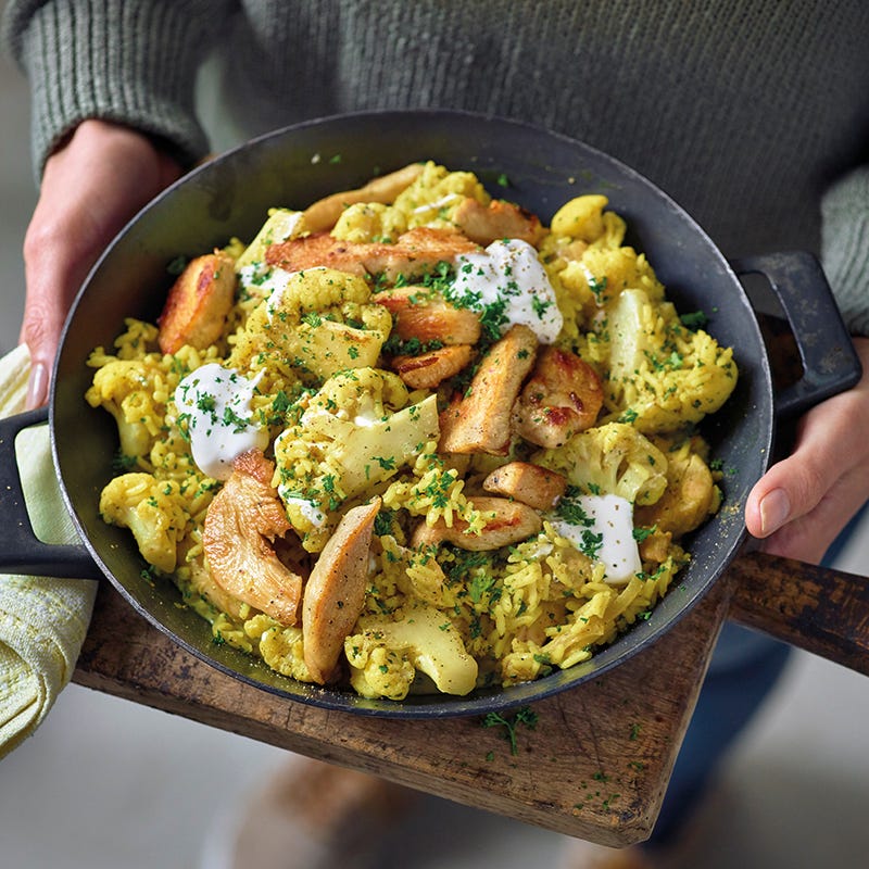 Foto van Currypannetje met rijst en kipfilet door WW