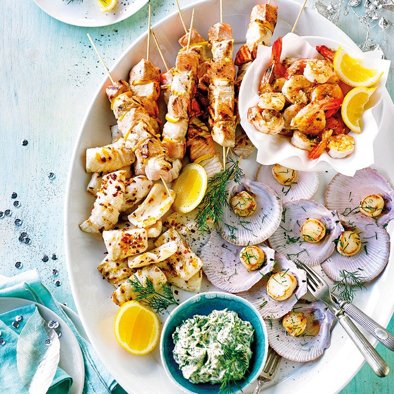 Gemischte Meeresfrüchteplatte