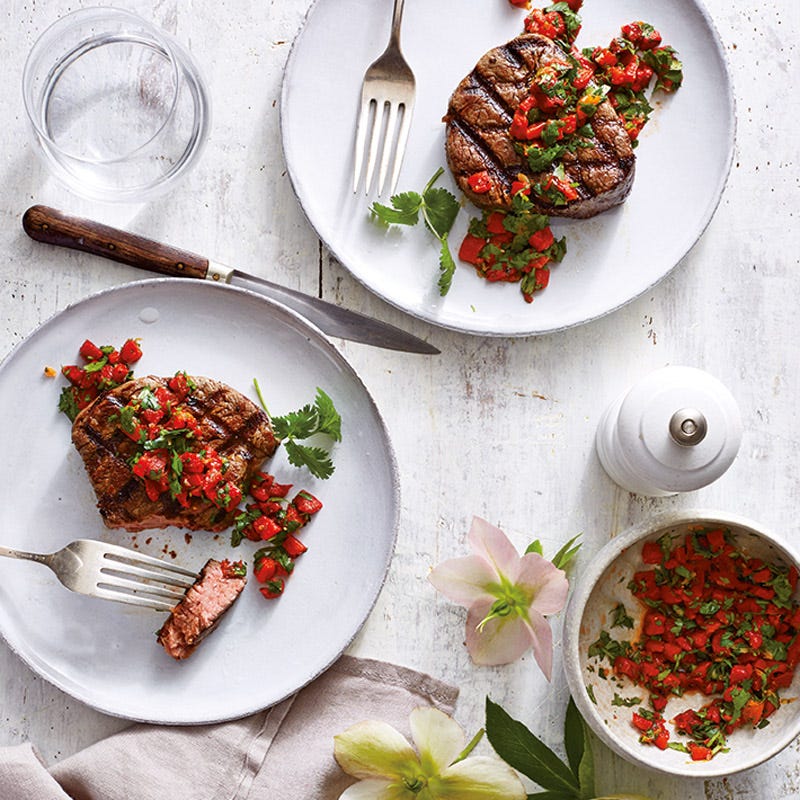 Rinderfilet mit Paprikasalsa