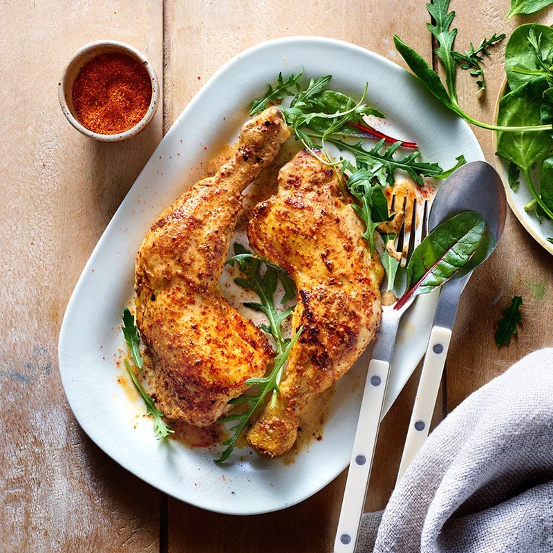 Poulet à la moutarde et au piment d’Espelette