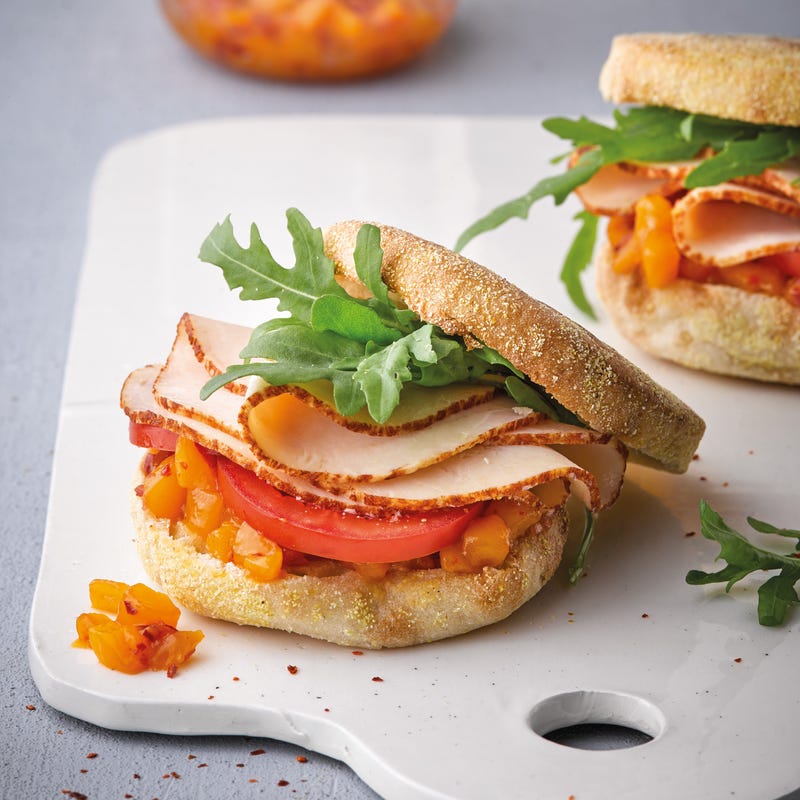 Foto van Sandwich met kip en mangochutney door WW