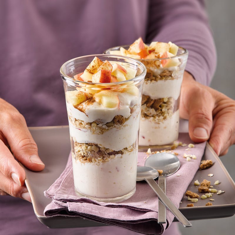Foto van Appel-kaneelyoghurt in een glas door WW