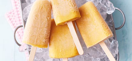 Mango coconut smoothie popsicles