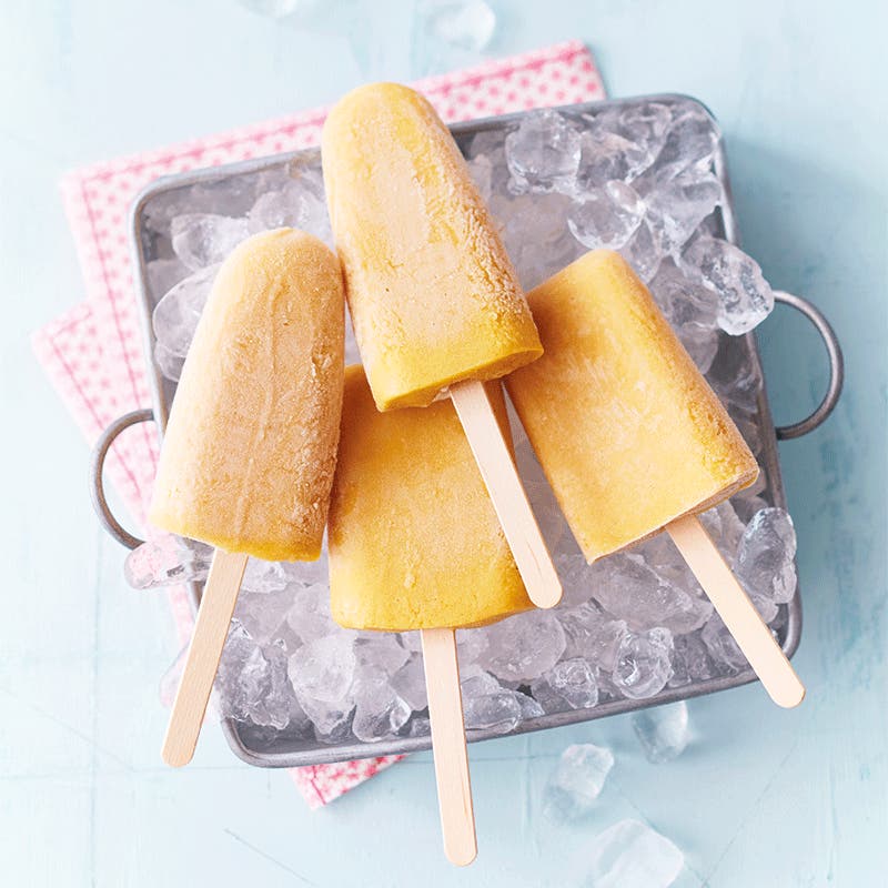 Mango coconut smoothie pops