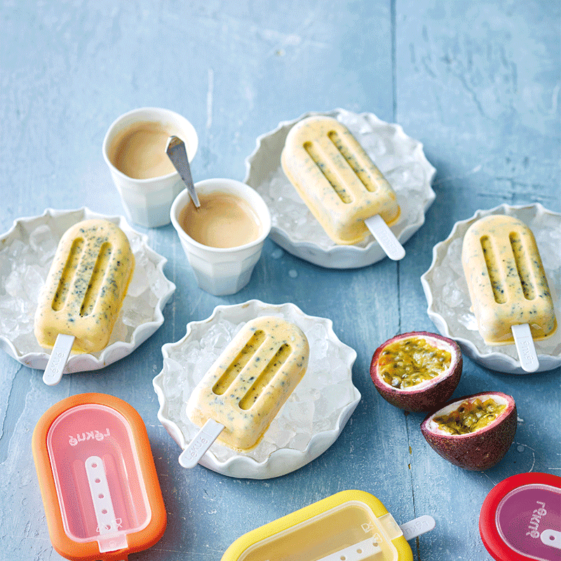 Passionfruit yoghurt popsicles