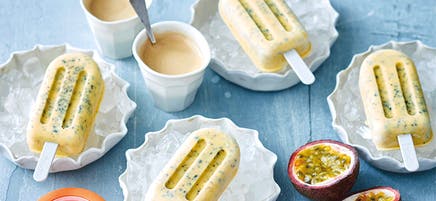 Passionfruit yoghurt popsicles