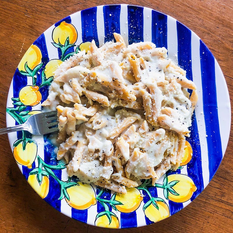 Photo of Pasta with cauliflower Alfredo sauce by Katie Lee Biegel by WW