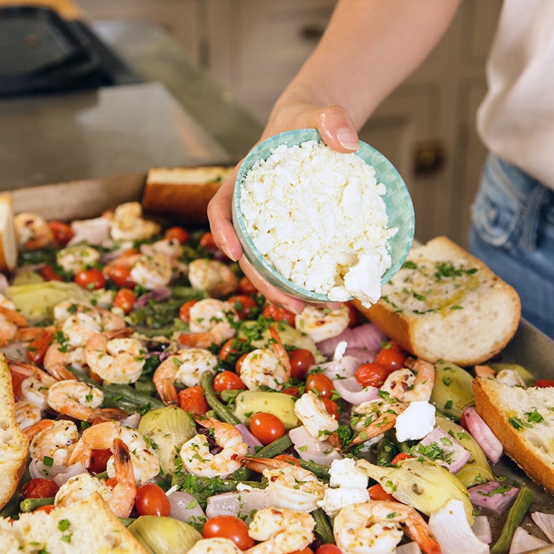 Photo of Mediterranean shrimp “cheat sheet” by Katie Lee Biegel by WW