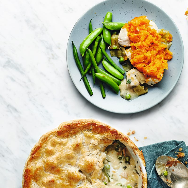 Photo de/du Petit plat aux poulet, poireaux et petits pois, version tourte par WW
