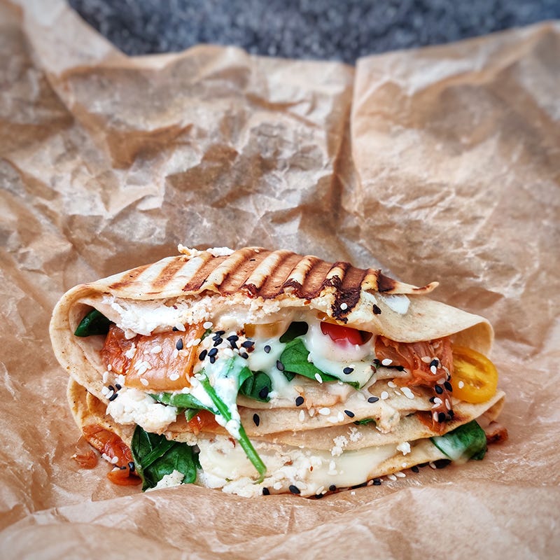 ViktVäktarna - Grillad wrap med grönsaker och kimchi