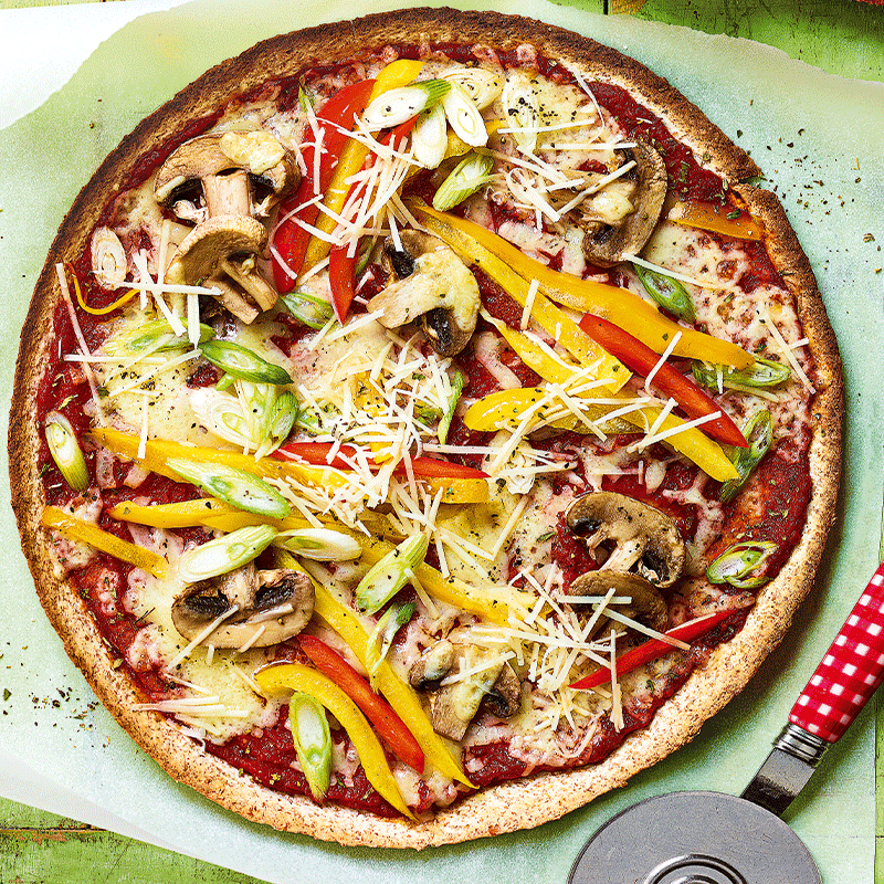 Speedy veggie pizza
