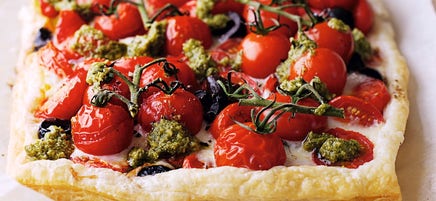 Tarte aux tomates rôties et au fromage