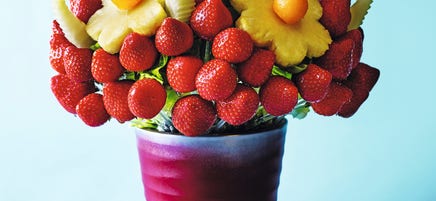 Bouquet de fraises, melon et ananas