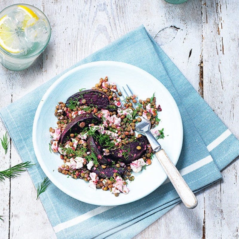 Photo de/du Salade de lentilles à la betterave et à la feta par WW