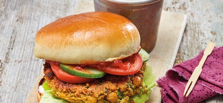 Falafelburger mit Gemüsepommes