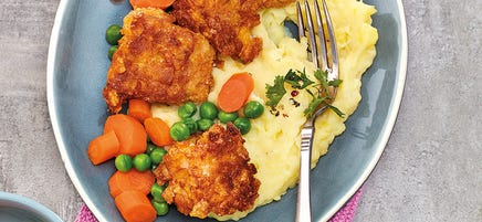 Fischnuggets mit Kartoffelpüree