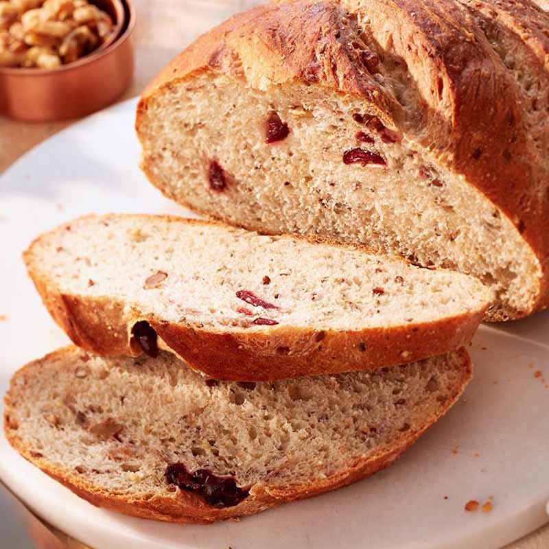 Photo de Pain aux canneberges et aux noix fait avec de la farine biologique par WW