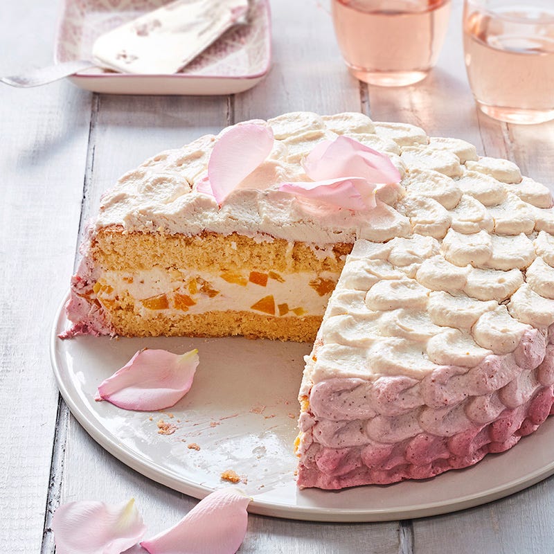 Ombré-Torte mit Pfirsich