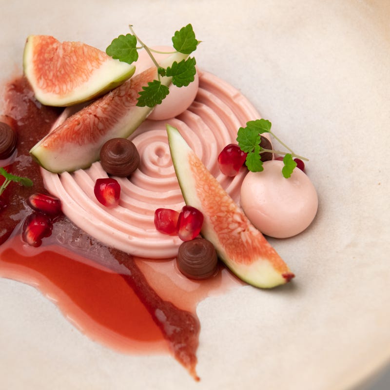 Foto van Granaatappelcremeux met vijgen door WW