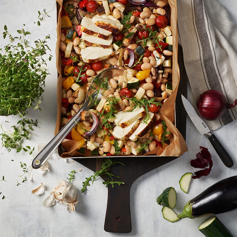 ViktVäktarna - Ratatouille med bönor och helgrillad halloumi