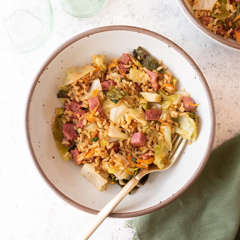 Corned beef and cabbage fried rice