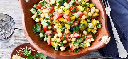 Mediterraner Kichererbsensalat
